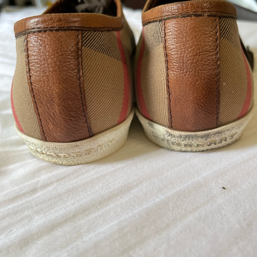 Burberry Leather Plaid Sneakers - Picture 4 of 4